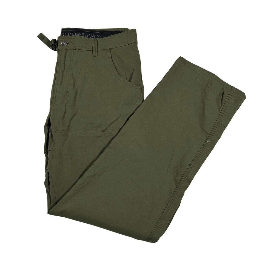 Prana Stretch Zion Pants Mens 36 Green Hiking Climbing Cargo M4ST34116